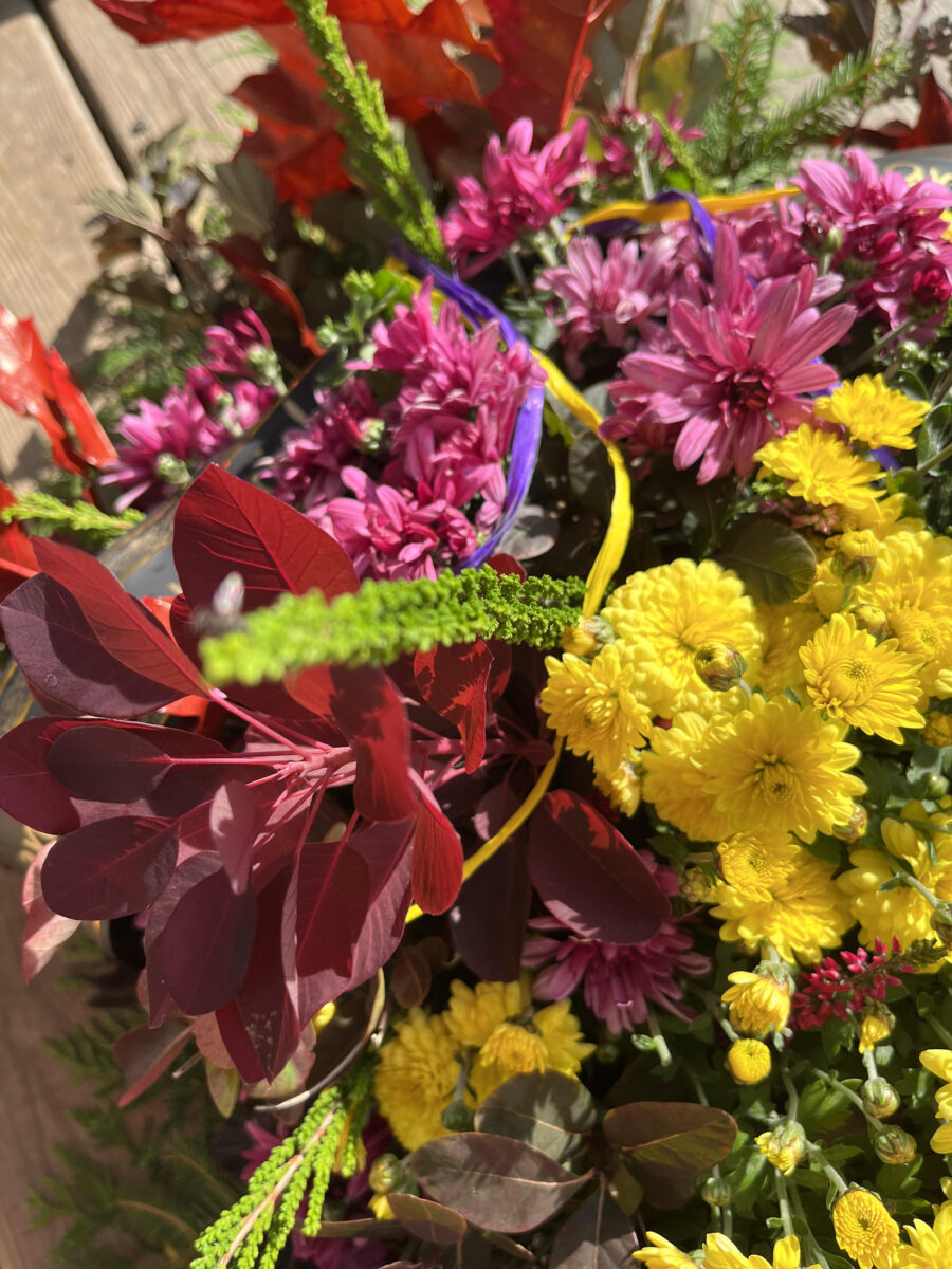 Chryzantemy jesienne na grób DIY